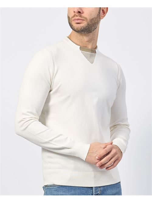 Yes Zee viscose blend sweater with double collar effect YES ZEE | M865-MR000107